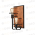 ^ΕΠΙΤΟΙΧΟ Φ/Σ 2ΧΕ27 ΞΥΛΟ+ΜΑΥΡΟ ΜΕΤΑΛΛΟ 25X16XH36CM - ledmania.gr