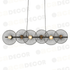 ^ΚΡΕΜΑΣΤΟ Φ/Σ 6ΧΕ27 ΜΑΥΡΟ ΜΕΤΑΛΛΙΚΟ 103Χ35ΧΗ119CM - ledmania.gr