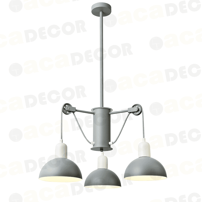 ^ΚΡΕΜΑΣΤΟ Φ/Σ 3ΧΕ14 ΓΚΡΙ/ΛΕΥΚΟ ΜΕΤΑΛΛΙΚΟ D58XH85CM - ledmania.gr