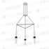^ΚΡΕΜΑΣΤΟ Φ/Σ 3XGU10 ΛΕΥΚΟ ΜΕΤΑΛΛΙΚΟ 56X49XH150CM - ledmania.gr