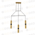 ^ΚΡΕΜΑΣΤΟ Φ/Σ 3XGU10 ΟΡΕΙΧΑΛΚΟ ΜΕΤΑΛΛΙΚΟ 66X8XH150CM - ledmania.gr