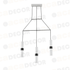 ^ΚΡΕΜΑΣΤΟ Φ/Σ 3XGU10 ΛΕΥΚΟ ΜΕΤΑΛΛΙΚΟ 66X8XH150CM - ledmania.gr