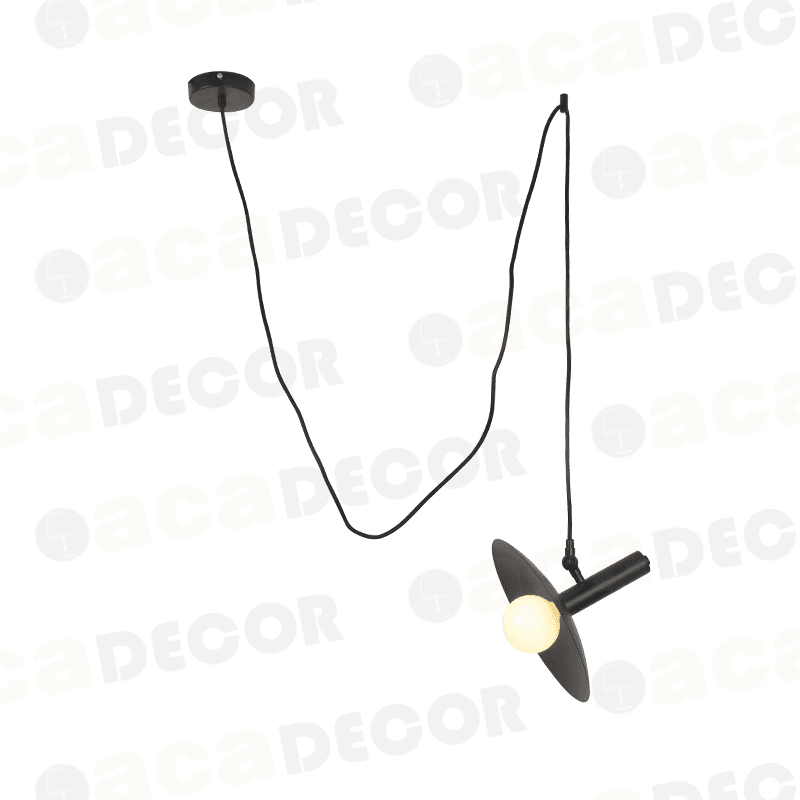 ^ΚΡΕΜΑΣΤΟ Φ/Σ 1Χ27 ΜΑΥΡΟ ΜΕΤΑΛΛΙΚΟ D25XH220CM - ledmania.gr