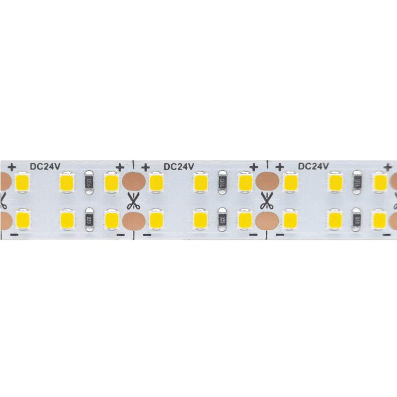 ^LED SMD STRIP 24V DC 40W/M 3000K 4120LM/M IP20 15MM CRI80 OSRAM 2835 240LEDS/M 3SDCM 5M REEL 5YRS - ledmania.gr