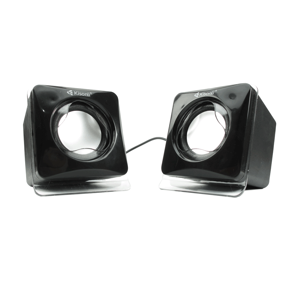 KISONLI SPEAKERS V410 2x3W USB, BLACK - ledmania.gr