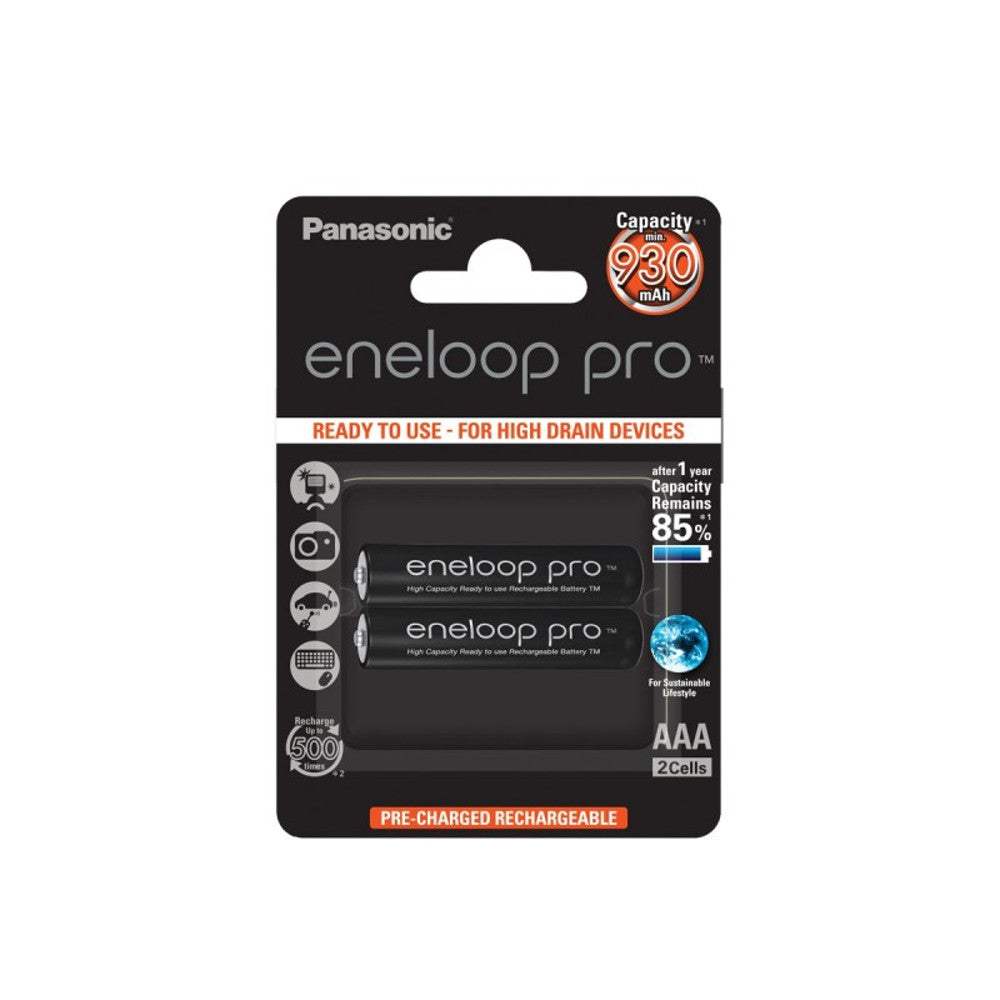 PANASONIC ENELOOP PRO R03/AAA 930mAh RECHARGEABLE - 2 PCS BLISTER - ledmania.gr