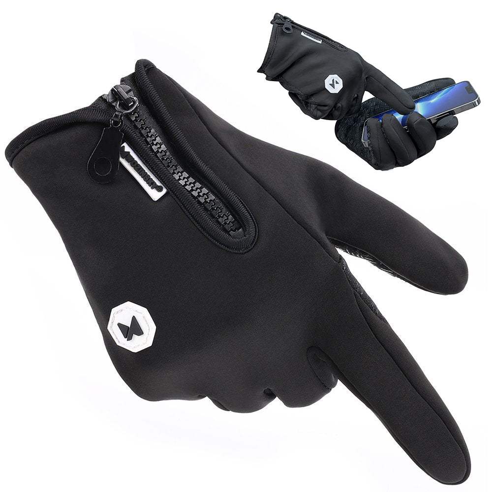 WOZINSKY UNIVERSAL SPORT WATERPROOF WINTER GLOVES - TOUCH SCREEN COMPATIBLE BLACK WTG1BK - ledmania.gr