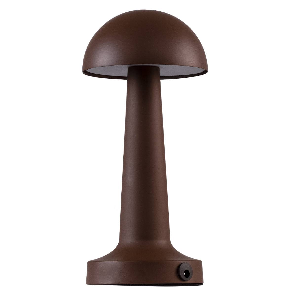 GloboStar® COCO 76513 Μοντέρνο Επιτραπέζιο Φωτιστικό Πορτατίφ LED 1.5W 105lm 120° DC 5V Επαναφορτιζόμενο με Μπαταρία Li-ion 1800mAh - Διακόπτη Αφής με 3 Εντάσεις Φωτισμού Θερμό Λευκό 2700K Dimmable - Φ10 x 22cm - Σκούρο Καφέ - ledmania.gr