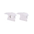 SET OF WHITE PLASTIC END CAPS FOR PROFILE P115,P116 1 WITHOUT HOLE & 1 WITH HOLE - ledmania.gr