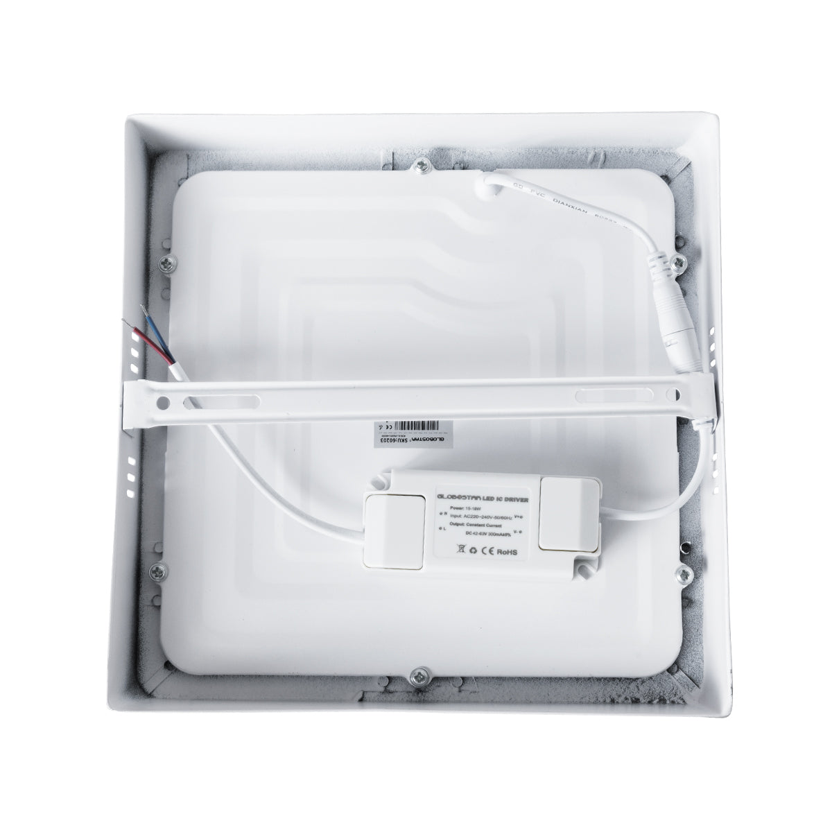 GloboStar® 60205 Εξωτερικό LED Panel 22x22cm 20W 2060lm 120° AC 220-240V IP20 Μ22 x Π22 x Υ3cm Θερμό Λευκό 2700K - 3 Χρόνια Εγγύηση - ledmania.gr