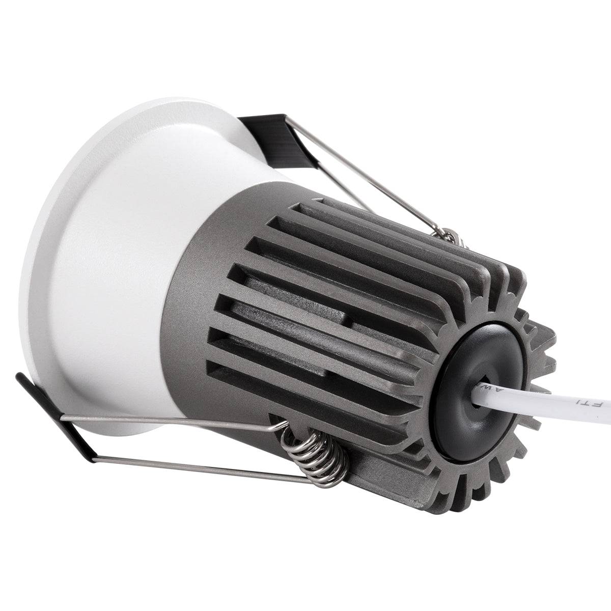GloboStar® MICRO-B 60243 Χωνευτό LED Spot Downlight TrimLess Φ6cm 7W 875lm 38° AC 220-240V IP20 Φ6 x Υ7.8cm - Στρόγγυλο - Λευκό - Θερμό Λευκό 2700K - Bridgelux COB - 5 Years Warranty - ledmania.gr