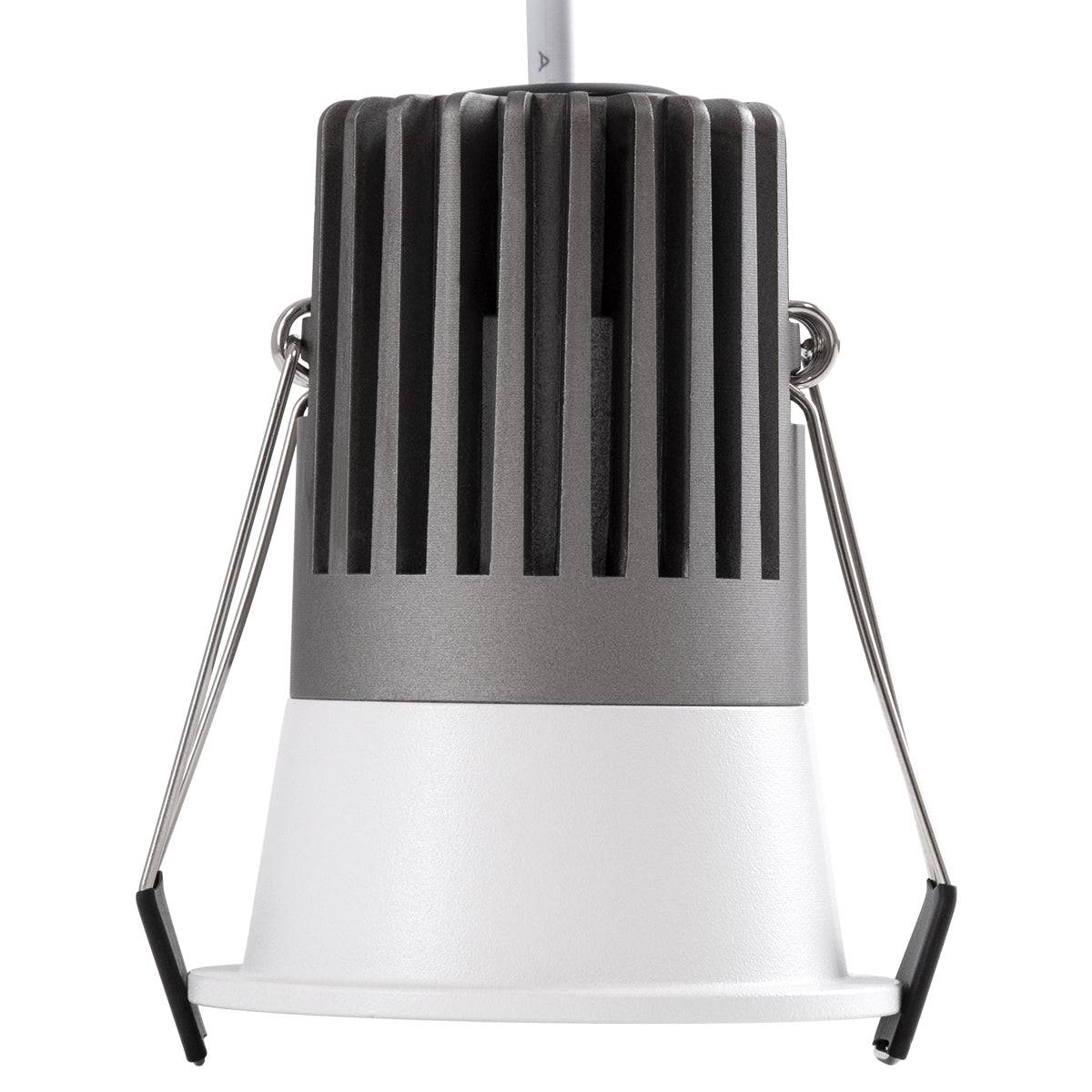 GloboStar® MICRO-B 60243 Χωνευτό LED Spot Downlight TrimLess Φ6cm 7W 875lm 38° AC 220-240V IP20 Φ6 x Υ7.8cm - Στρόγγυλο - Λευκό - Θερμό Λευκό 2700K - Bridgelux COB - 5 Years Warranty - ledmania.gr