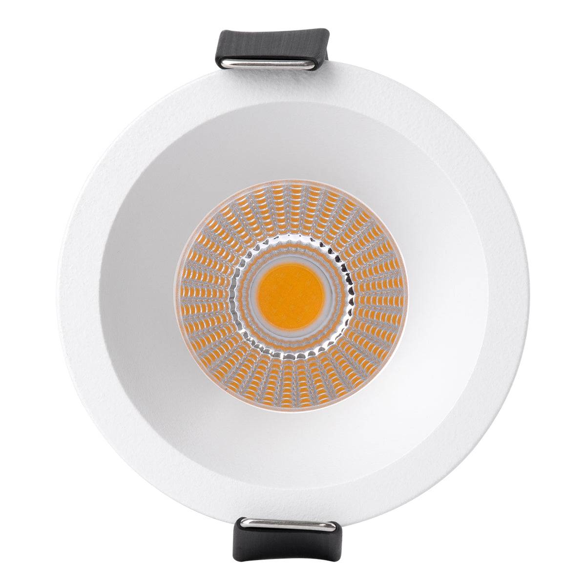 GloboStar® MICRO-B 60243 Χωνευτό LED Spot Downlight TrimLess Φ6cm 7W 875lm 38° AC 220-240V IP20 Φ6 x Υ7.8cm - Στρόγγυλο - Λευκό - Θερμό Λευκό 2700K - Bridgelux COB - 5 Years Warranty - ledmania.gr