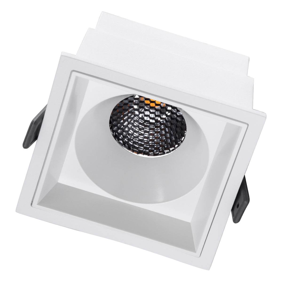 GloboStar® PLUTO-B 60279 Χωνευτό LED Spot Downlight TrimLess Μ10.4xΠ10.4cm 15W 1875lm 38° AC 220-240V IP20 Μ10.4 x Π10.4 x Υ6.5cm - Τετράγωνο - Λευκό & Anti-Glare HoneyComb - Θερμό Λευκό 2700K - Bridgelux COB - 5 Years Warranty - ledmania.gr