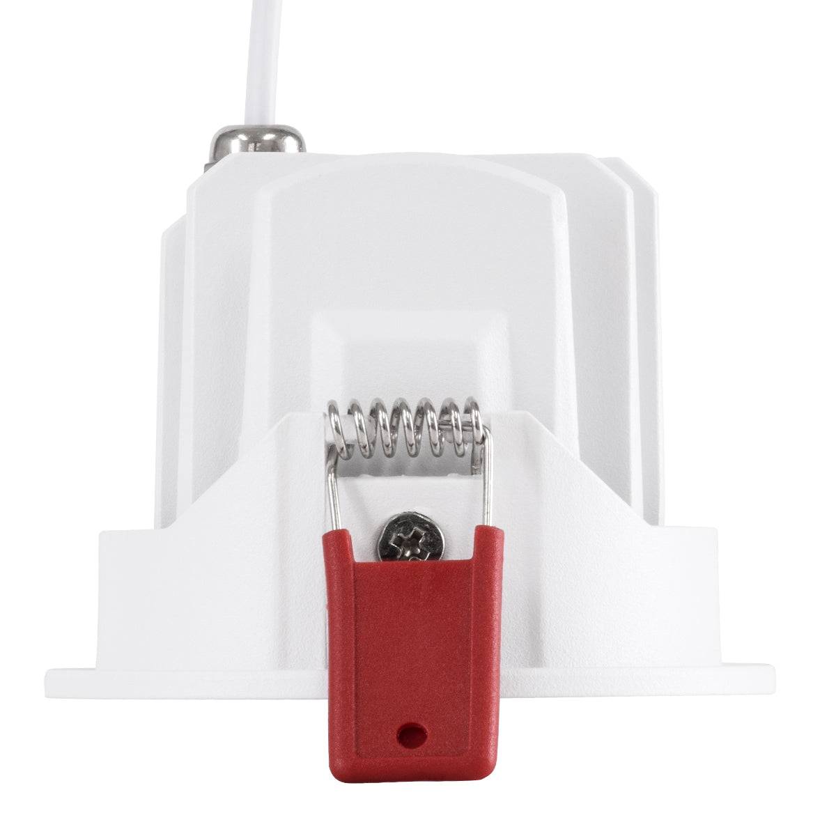 GloboStar® LEO-R 60282 Χωνευτό LED Spot Downlight TrimLess Φ8.5cm 10W 1300lm 38° AC 220-240V IP20 Φ8.5 x Υ6.6cm - Στρόγγυλο - Κινούμενο - Λευκό με Μαύρο Κάτοπτρο & Anti-Glare HoneyComb - Φυσικό Λευκό 4500K - Bridgelux COB - 5 Years Warranty - ledmania.gr