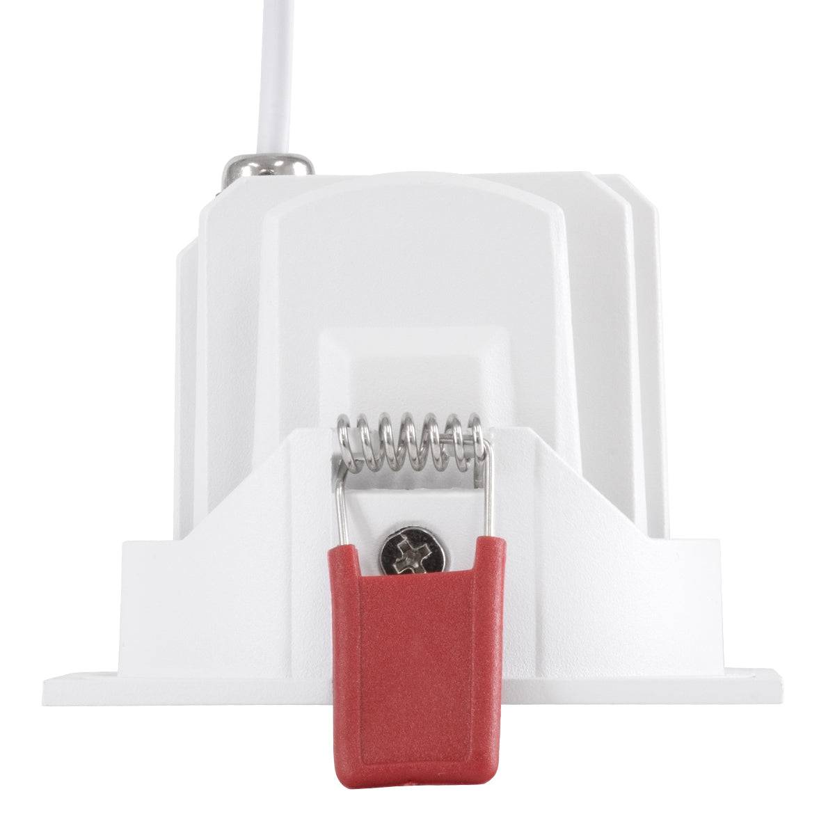 GloboStar® LEO-SQ 60288 Χωνευτό LED Spot Downlight TrimLess Μ8.5xΠ8.5cm 10W 1300lm 38° AC 220-240V IP20 Μ8.5 x Π8.5 x Υ6.6cm - Τετράγωνο - Κινούμενο - Λευκό με Μαύρο Κάτοπτρο & Anti-Glare HoneyComb - Φυσικό Λευκό 4500K - Bridgelux COB - 5 Years Warranty - ledmania.gr