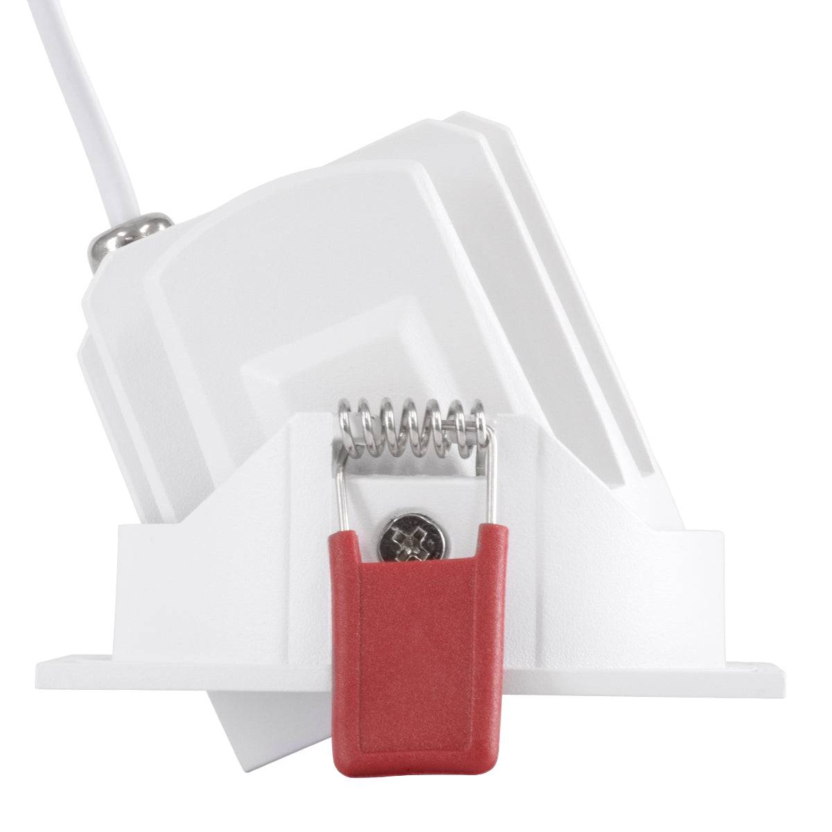 GloboStar® LEO-SQ 60288 Χωνευτό LED Spot Downlight TrimLess Μ8.5xΠ8.5cm 10W 1300lm 38° AC 220-240V IP20 Μ8.5 x Π8.5 x Υ6.6cm - Τετράγωνο - Κινούμενο - Λευκό με Μαύρο Κάτοπτρο & Anti-Glare HoneyComb - Φυσικό Λευκό 4500K - Bridgelux COB - 5 Years Warranty - ledmania.gr