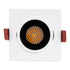 GloboStar® LEO-SQ 60288 Χωνευτό LED Spot Downlight TrimLess Μ8.5xΠ8.5cm 10W 1300lm 38° AC 220-240V IP20 Μ8.5 x Π8.5 x Υ6.6cm - Τετράγωνο - Κινούμενο - Λευκό με Μαύρο Κάτοπτρο & Anti-Glare HoneyComb - Φυσικό Λευκό 4500K - Bridgelux COB - 5 Years Warranty - ledmania.gr