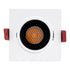 GloboStar® LEO-SQ 60289 Χωνευτό LED Spot Downlight TrimLess Μ8.5xΠ8.5cm 10W 1250lm 38° AC 220-240V IP20 Μ8.5 x Π8.5 x Υ6.6cm - Τετράγωνο - Κινούμενο - Λευκό με Μαύρο Κάτοπτρο & Anti-Glare HoneyComb - Θερμό Λευκό 2700K - Bridgelux COB - 5 Years Warranty - ledmania.gr