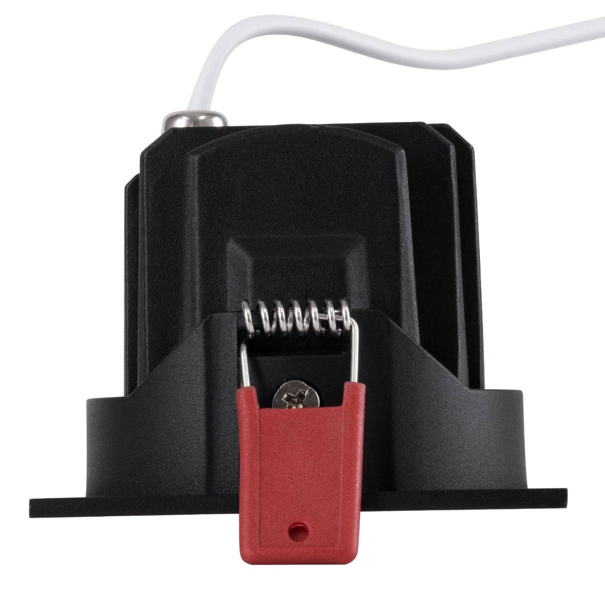 GloboStar® LEO-SQ 60292 Χωνευτό LED Spot Downlight TrimLess Μ8.5xΠ8.5cm 10W 1300lm 38° AC 220-240V IP20 Μ8.5 x Π8.5 x Υ6.6cm - Τετράγωνο - Κινούμενο - Μαύρο & Anti-Glare HoneyComb - Φυσικό Λευκό 4500K - Bridgelux COB - 5 Years Warranty - ledmania.gr