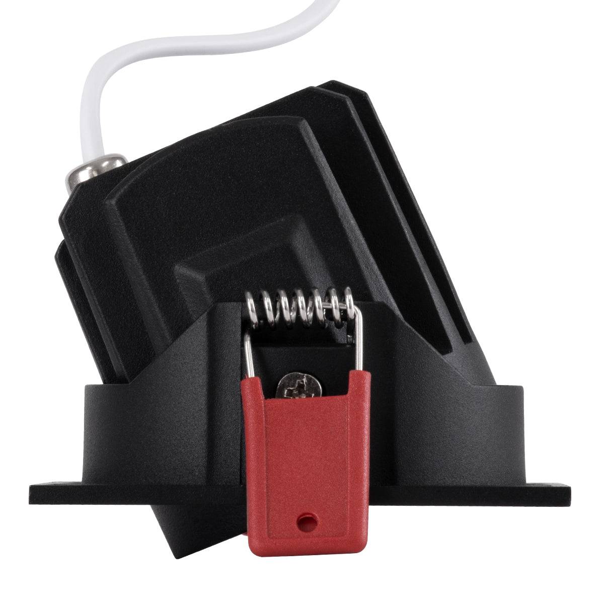 GloboStar® LEO-SQ 60293 Χωνευτό LED Spot Downlight TrimLess Μ8.5xΠ8.5cm 10W 1250lm 38° AC 220-240V IP20 Μ8.5 x Π8.5 x Υ6.6cm - Τετράγωνο - Κινούμενο - Μαύρο & Anti-Glare HoneyComb - Θερμό Λευκό 2700K - Bridgelux COB - 5 Years Warranty - ledmania.gr