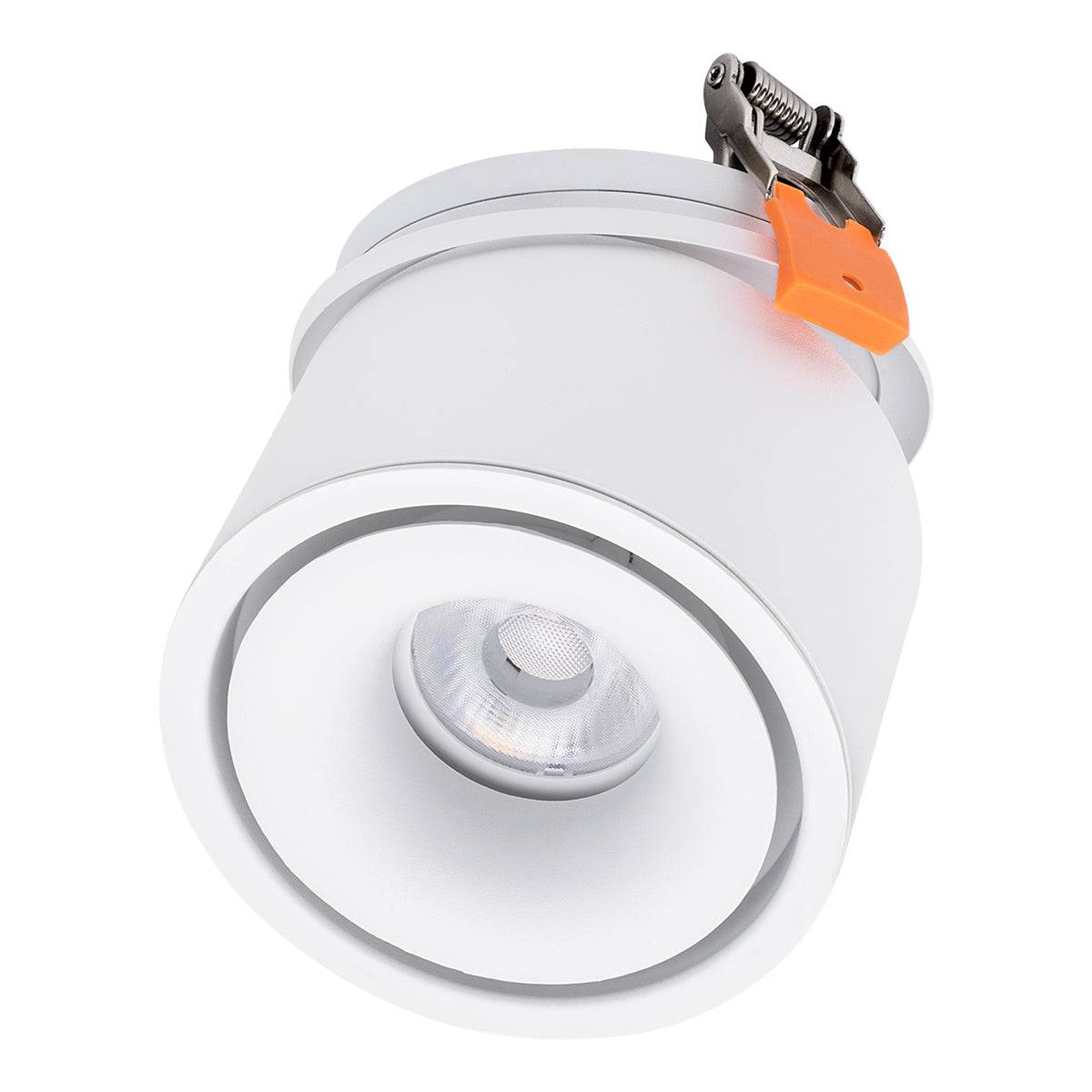 GloboStar® OMEGA-R 60295 Χωνευτό LED Spot Downlight TrimLess Φ10cm 12W 1500lm 36° AC 220-240V IP20 Φ10 x Υ8.2cm - Στρόγγυλο - Λευκό - Θερμό Λευκό 2700K - Bridgelux COB - 5 Years Warranty - ledmania.gr