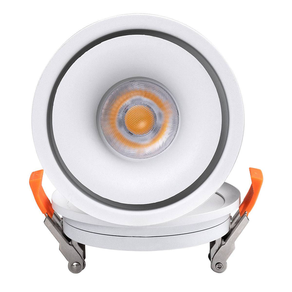 GloboStar® OMEGA-R 60295 Χωνευτό LED Spot Downlight TrimLess Φ10cm 12W 1500lm 36° AC 220-240V IP20 Φ10 x Υ8.2cm - Στρόγγυλο - Λευκό - Θερμό Λευκό 2700K - Bridgelux COB - 5 Years Warranty - ledmania.gr