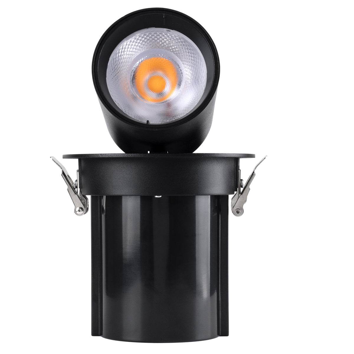 GloboStar® VIRGO-B 60312 Χωνευτό LED Spot Downlight TrimLess Φ13.5cm 20W 2600lm 36° AC 220-240V IP20 Φ13.5cm x Υ14cm - Στρόγγυλο - Μαύρο - Φυσικό Λευκό 4500K - Bridgelux COB - 5 Years Warranty - ledmania.gr