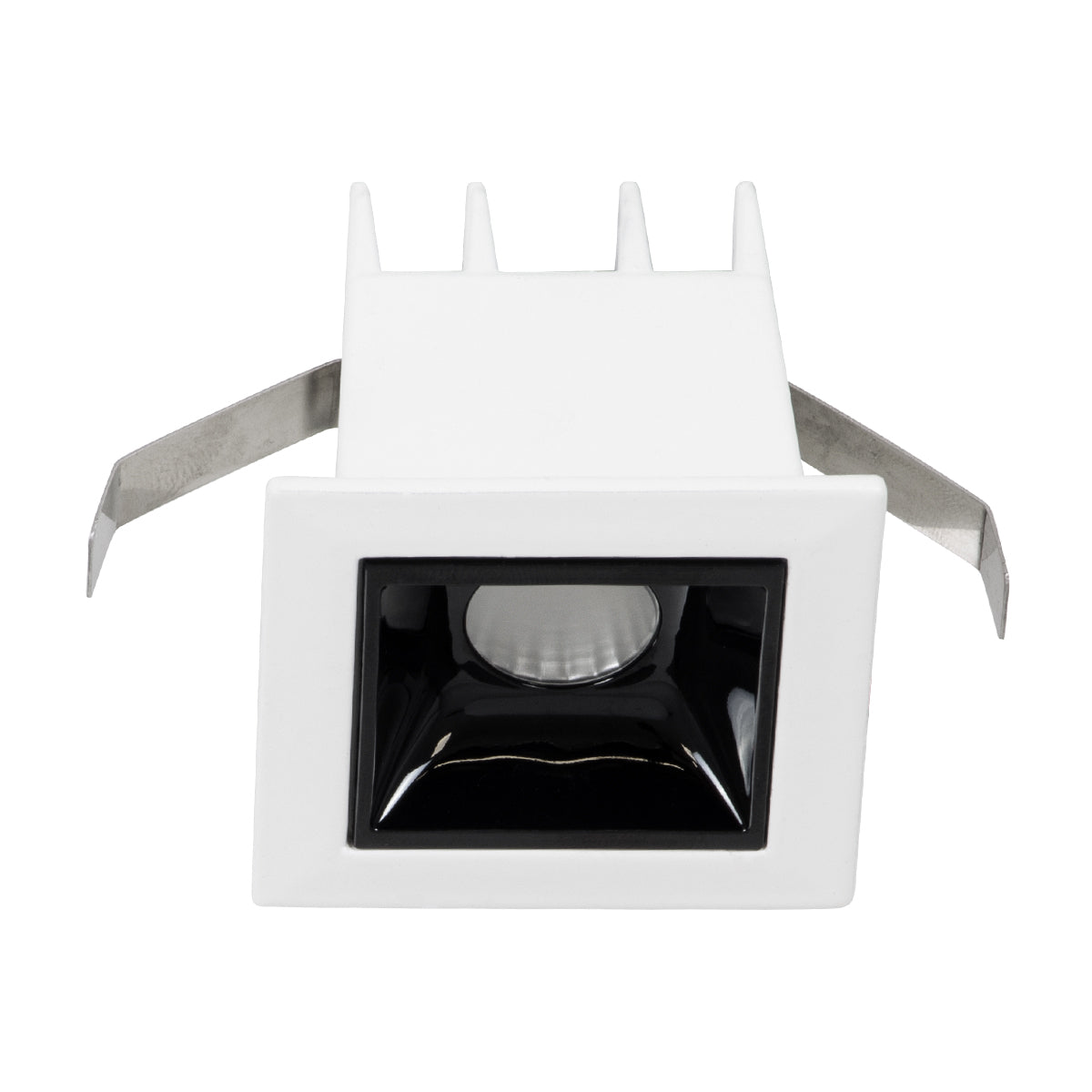 GloboStar® LUMINAR SUPERIOR 60314 Χωνευτό LED Spot Downlight TrimLess 2W 280lm 36° AC 220-240V IP20 Μ4.3 x Π4.3 x Υ4.5cm - Λευκό με Μαύρο Κάτοπτρο - Φυσικό Λευκό 4500K - Bridgelux High Lumen Chip Gen2 - TÜV Certified Driver - 5 Years Warranty - ledmania.gr