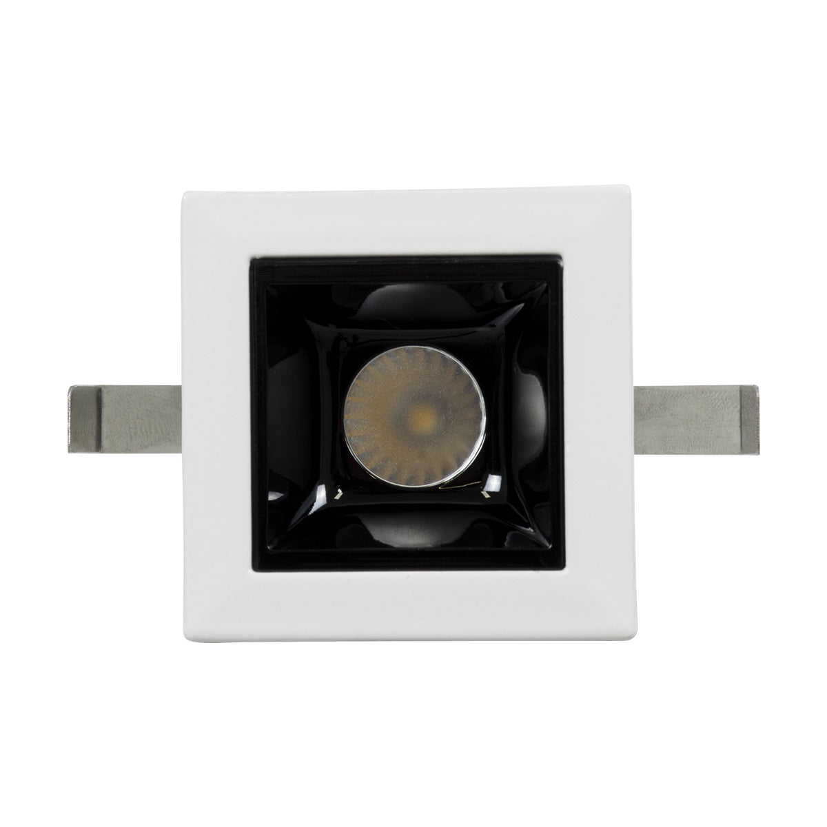 GloboStar® LUMINAR SUPERIOR 60314 Χωνευτό LED Spot Downlight TrimLess 2W 280lm 36° AC 220-240V IP20 Μ4.3 x Π4.3 x Υ4.5cm - Λευκό με Μαύρο Κάτοπτρο - Φυσικό Λευκό 4500K - Bridgelux High Lumen Chip Gen2 - TÜV Certified Driver - 5 Years Warranty - ledmania.gr