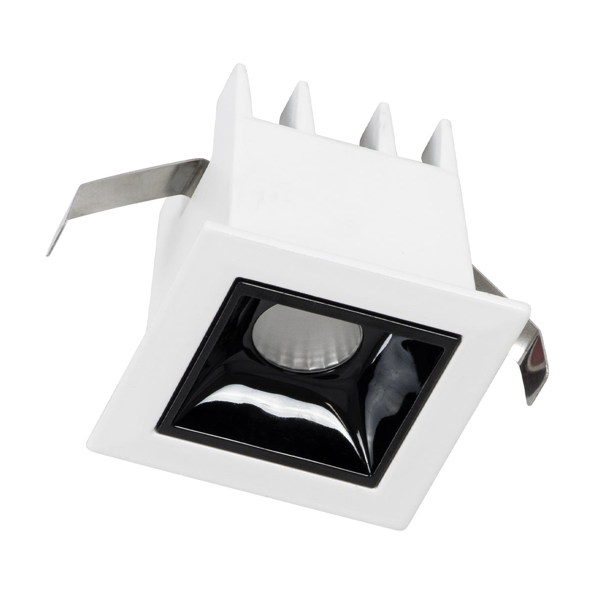 GloboStar® LUMINAR SUPERIOR 60315 Χωνευτό LED Spot Downlight TrimLess 2W 270lm 36° AC 220-240V IP20 Μ4.3 x Π4.3 x Υ4.5cm - Λευκό με Μαύρο Κάτοπτρο - Θερμό Λευκό 2700K - Bridgelux High Lumen Chip Gen2 - TÜV Certified Driver - 5 Years Warranty - ledmania.gr