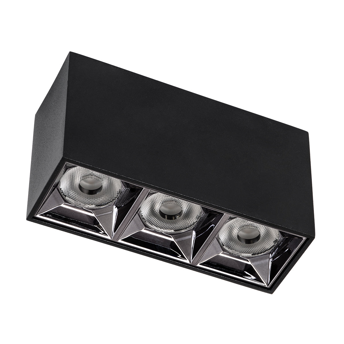GloboStar® LUMINAR SUPERIOR 60324 Επιφανειακό LED Spot Downlight TrimLess 12W 1680lm 36° AC 220-240V IP20 Μ11.8 x Π4.2 x Υ6.6cm - Μαύρο με Κάτοπτρο Χρωμίου - Φυσικό Λευκό 4500K - Bridgelux High Lumen Chip Gen2 - TÜV Certified Driver - 5 Years Warranty - ledmania.gr