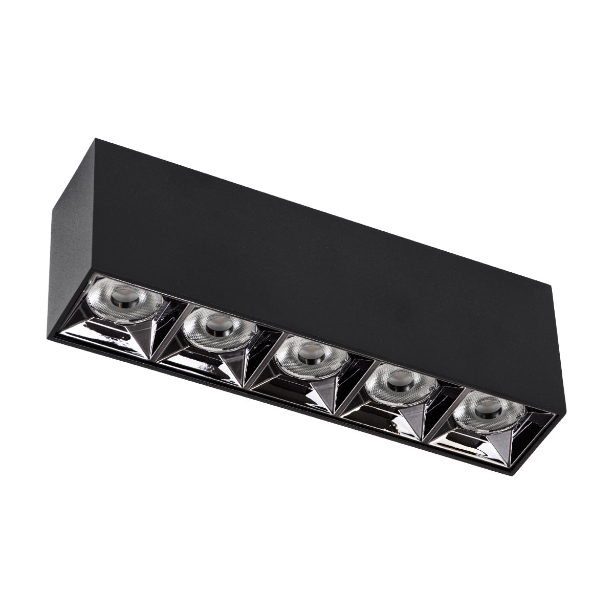 GloboStar® LUMINAR SUPERIOR 60329 Επιφανειακό LED Spot Downlight TrimLess 20W 2700lm 36° AC 220-240V IP20 Μ19.5 x Π4.2 x Υ6.6cm - Μαύρο με Κάτοπτρο Χρωμίου - Θερμό Λευκό 2700K - Bridgelux High Lumen Chip Gen2 - TÜV Certified Driver - 5 Years Warranty - ledmania.gr