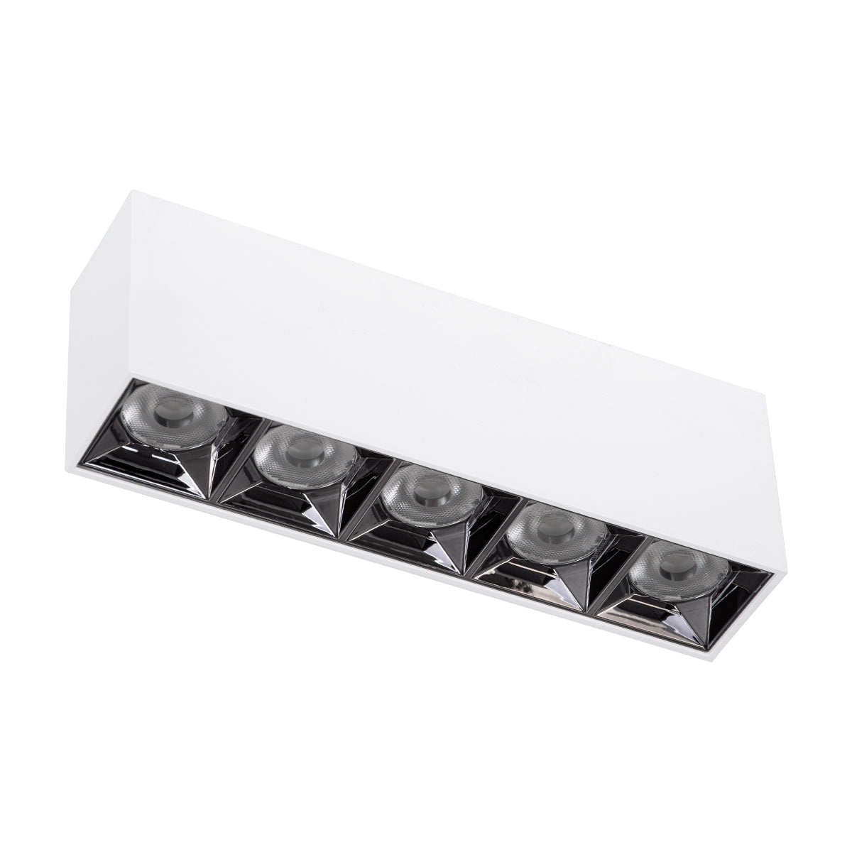 GloboStar® LUMINAR SUPERIOR 60331 Επιφανειακό LED Spot Downlight TrimLess 20W 2700lm 36° AC 220-240V IP20 Μ19.5 x Π4.2 x Υ6.6cm - Λευκό με Κάτοπτρο Χρωμίου - Θερμό Λευκό 2700K - Bridgelux High Lumen Chip Gen2 - TÜV Certified Driver - 5 Years Warranty - ledmania.gr