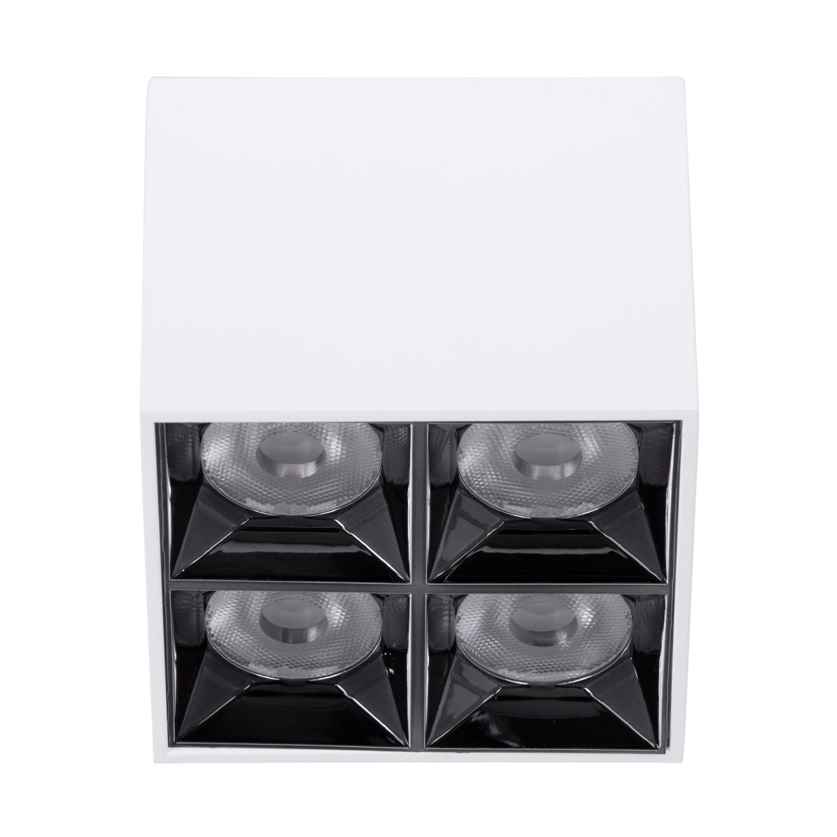 GloboStar® LUMINAR SUPERIOR 60334 Επιφανειακό LED Spot Downlight TrimLess 14W 1960lm 36° AC 220-240V IP20 Μ8.2 x Π8.2 x Υ6.6cm - Λευκό με Κάτοπτρο Χρωμίου - Φυσικό Λευκό 4500K - Bridgelux High Lumen Chip Gen2 - TÜV Certified Driver - 5 Years Warranty - ledmania.gr