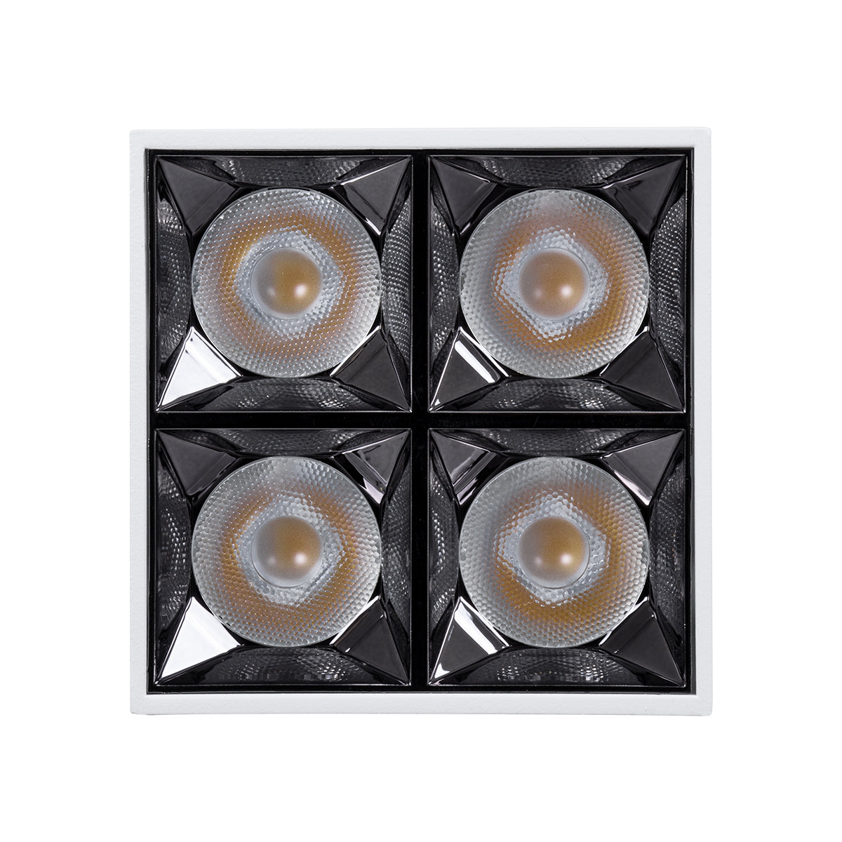 GloboStar® LUMINAR SUPERIOR 60334 Επιφανειακό LED Spot Downlight TrimLess 14W 1960lm 36° AC 220-240V IP20 Μ8.2 x Π8.2 x Υ6.6cm - Λευκό με Κάτοπτρο Χρωμίου - Φυσικό Λευκό 4500K - Bridgelux High Lumen Chip Gen2 - TÜV Certified Driver - 5 Years Warranty - ledmania.gr