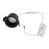 GloboStar® IP 60343 Χωνευτό LED Spot Downlight TrimLess Μπάνιου & WC Φ6.6cm 7W 700lm 45° AC 220-240V IP44 Φ6.6 x Υ5.3cm - Στρόγγυλο - Μαύρο - Θερμό Λευκό 2700K - Bridgelux COB - TÜV Certified Driver - ledmania.gr