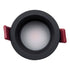 GloboStar® IP 60343 Χωνευτό LED Spot Downlight TrimLess Μπάνιου & WC Φ6.6cm 7W 700lm 45° AC 220-240V IP44 Φ6.6 x Υ5.3cm - Στρόγγυλο - Μαύρο - Θερμό Λευκό 2700K - Bridgelux COB - TÜV Certified Driver - ledmania.gr