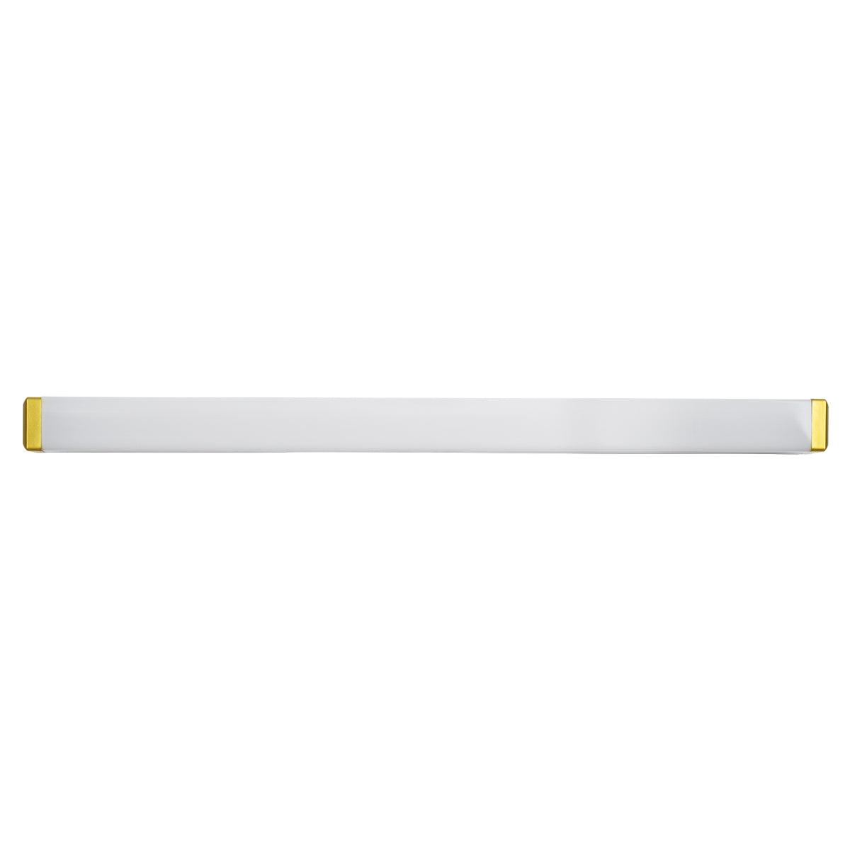 GloboStar® RENATA 60441 Μοντέρνο Φωτιστικό Τοίχου - Απλίκα Καθρέπτη Μπάνιου - Πίνακα LED 12W 1400lm 210° AC 220-240V IP44 Μ60 x Π4 x Υ5.5cm - Φυσικό Λευκό 4500K - Χρυσό - 3 Years Warranty - ledmania.gr