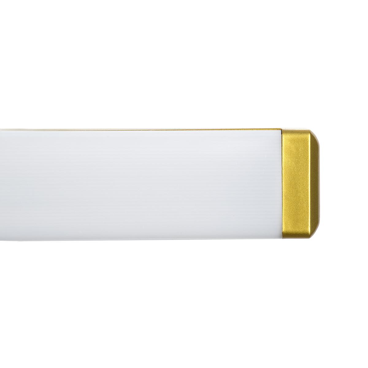 GloboStar® RENATA 60441 Μοντέρνο Φωτιστικό Τοίχου - Απλίκα Καθρέπτη Μπάνιου - Πίνακα LED 12W 1400lm 210° AC 220-240V IP44 Μ60 x Π4 x Υ5.5cm - Φυσικό Λευκό 4500K - Χρυσό - 3 Years Warranty - ledmania.gr
