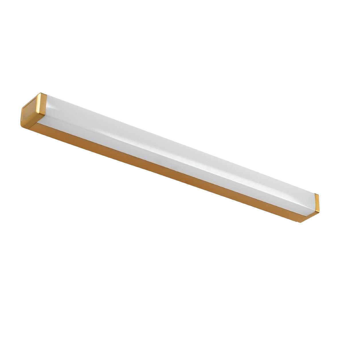 GloboStar® RENATA 60443 Μοντέρνο Φωτιστικό Τοίχου - Απλίκα Καθρέπτη Μπάνιου - Πίνακα LED 12W 1400lm 210° AC 220-240V IP44 Μ60 x Π4 x Υ5.5cm - Φυσικό Λευκό 4500K - Χάλκινο - 3 Years Warranty - ledmania.gr