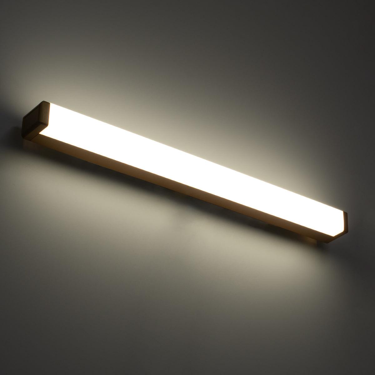 GloboStar® RENATA 60443 Μοντέρνο Φωτιστικό Τοίχου - Απλίκα Καθρέπτη Μπάνιου - Πίνακα LED 12W 1400lm 210° AC 220-240V IP44 Μ60 x Π4 x Υ5.5cm - Φυσικό Λευκό 4500K - Χάλκινο - 3 Years Warranty - ledmania.gr