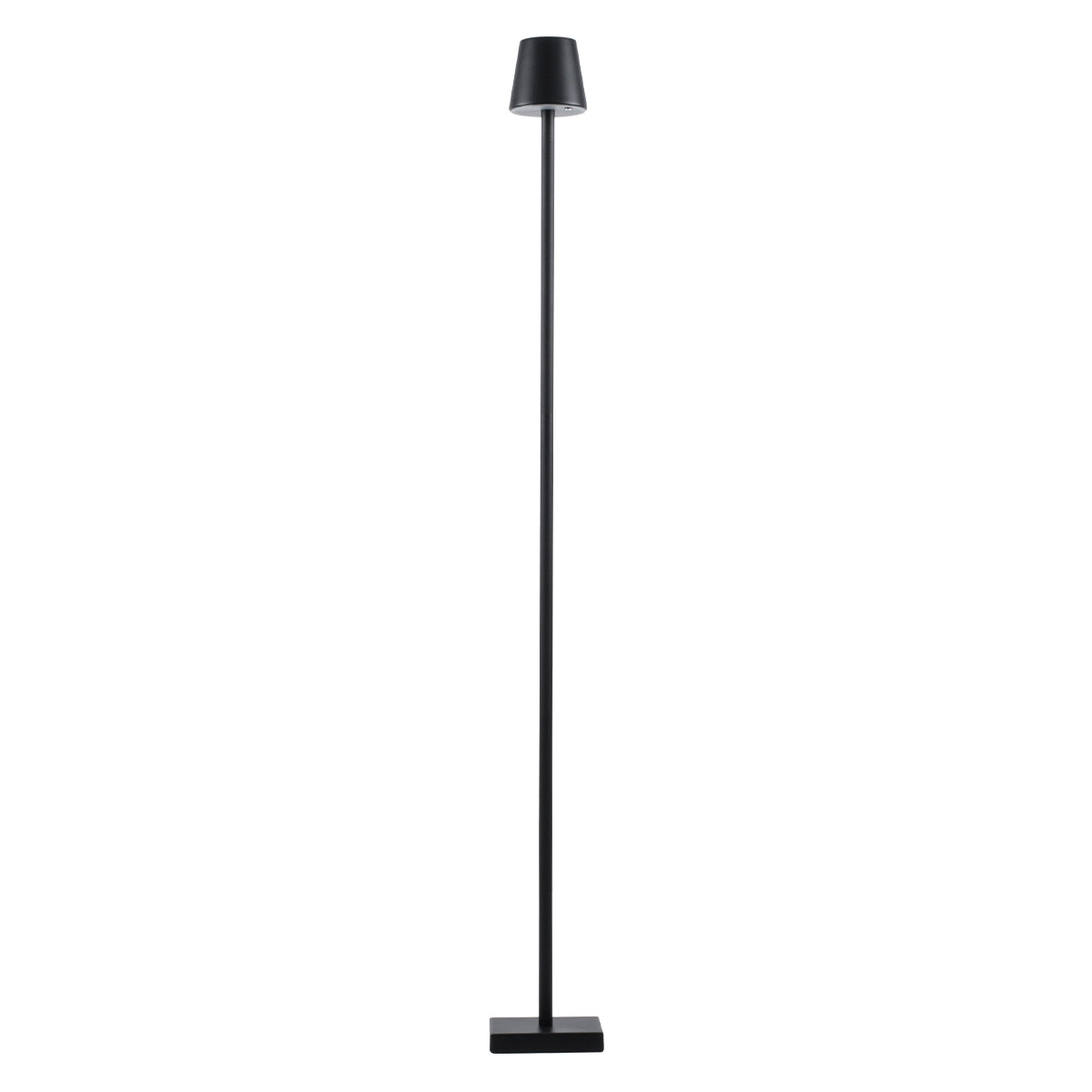 GloboStar® NEGA 60477 Μοντέρνο Επιδαπέδιο Φωτιστικό LED 2.2W 154lm 360° DC 5V Επαναφορτιζόμενο με Μπαταρία Li-ion 4000mAh - Διακόπτη Αφής - Θερμό Λευκό 2700K - Dimmable - D10 x H135cm - Μαύρο - ledmania.gr