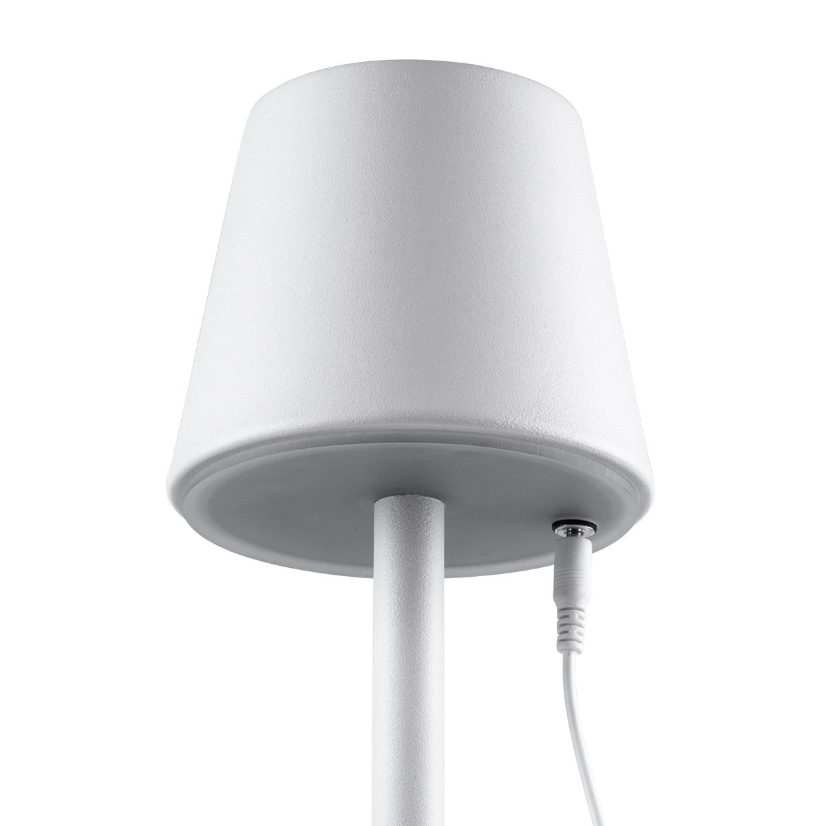 GloboStar® NEGA 60478 Μοντέρνο Επιδαπέδιο Φωτιστικό LED 2.2W 154lm 360° DC 5V Επαναφορτιζόμενο με Μπαταρία Li-ion 4000mAh - Διακόπτη Αφής - Θερμό Λευκό 2700K - Dimmable - D10 x H135cm - Λευκό - ledmania.gr