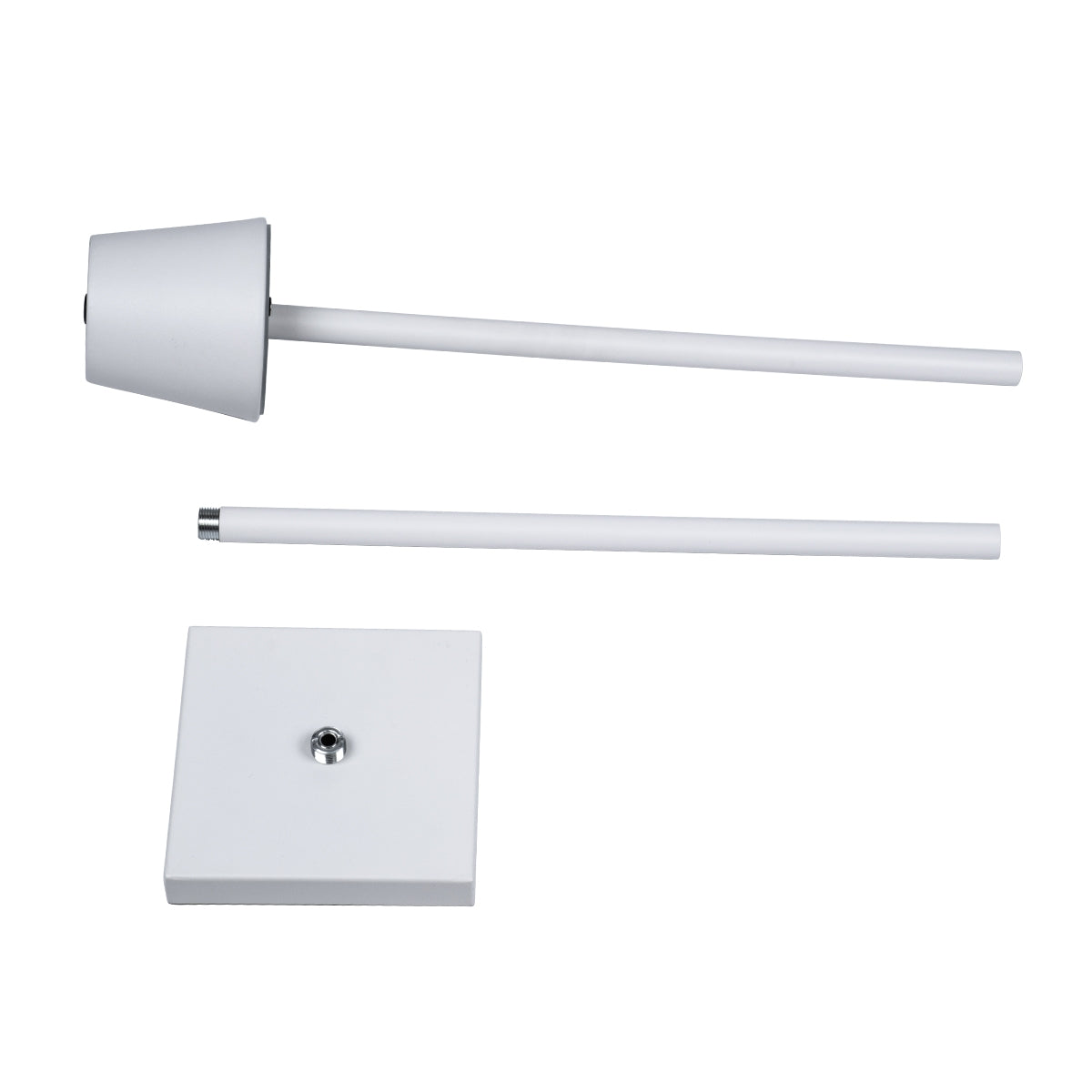 GloboStar® NEGA 60478 Μοντέρνο Επιδαπέδιο Φωτιστικό LED 2.2W 154lm 360° DC 5V Επαναφορτιζόμενο με Μπαταρία Li-ion 4000mAh - Διακόπτη Αφής - Θερμό Λευκό 2700K - Dimmable - D10 x H135cm - Λευκό - ledmania.gr