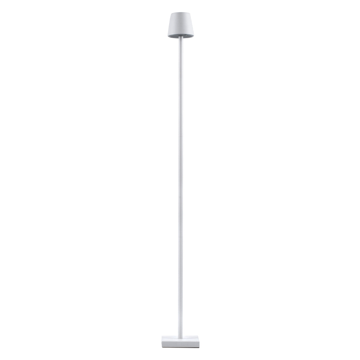GloboStar® NEGA 60478 Μοντέρνο Επιδαπέδιο Φωτιστικό LED 2.2W 154lm 360° DC 5V Επαναφορτιζόμενο με Μπαταρία Li-ion 4000mAh - Διακόπτη Αφής - Θερμό Λευκό 2700K - Dimmable - D10 x H135cm - Λευκό - ledmania.gr