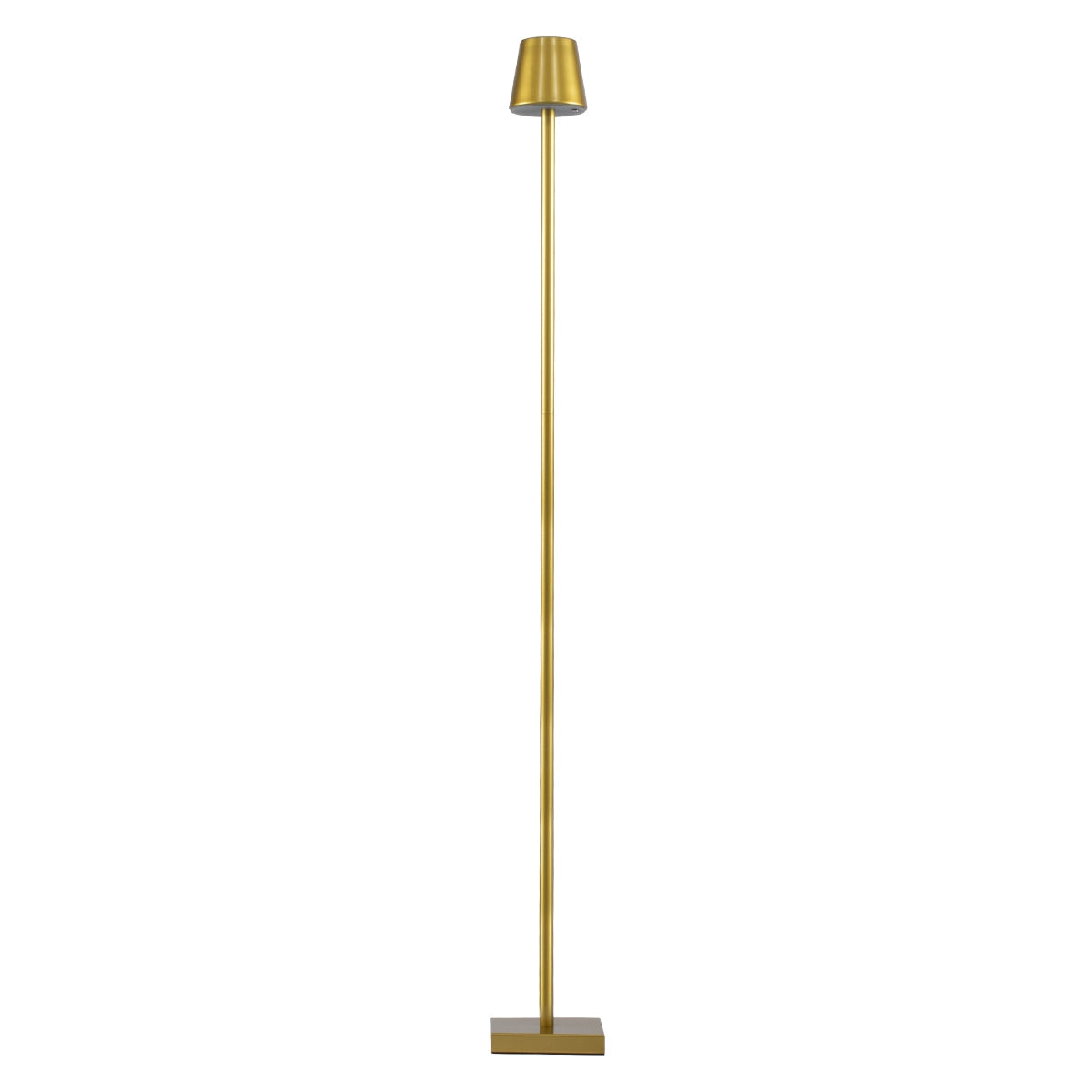 GloboStar® NEGA 60479 Μοντέρνο Επιδαπέδιο Φωτιστικό LED 2.2W 154lm 360° DC 5V Επαναφορτιζόμενο με Μπαταρία Li-ion 4000mAh - Διακόπτη Αφής - Θερμό Λευκό 2700K - Dimmable - D10 x H135cm - Χρυσό - ledmania.gr