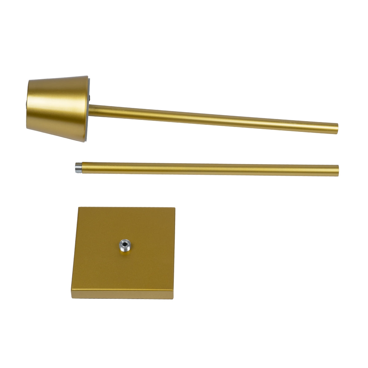 GloboStar® NEGA 60479 Μοντέρνο Επιδαπέδιο Φωτιστικό LED 2.2W 154lm 360° DC 5V Επαναφορτιζόμενο με Μπαταρία Li-ion 4000mAh - Διακόπτη Αφής - Θερμό Λευκό 2700K - Dimmable - D10 x H135cm - Χρυσό - ledmania.gr