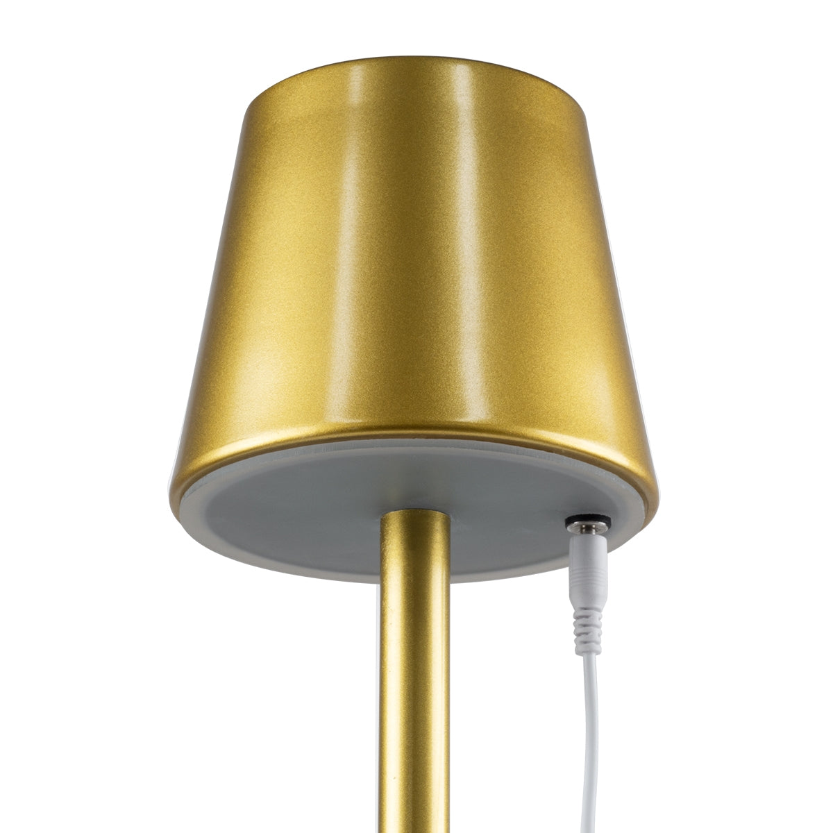 GloboStar® NEGA 60479 Μοντέρνο Επιδαπέδιο Φωτιστικό LED 2.2W 154lm 360° DC 5V Επαναφορτιζόμενο με Μπαταρία Li-ion 4000mAh - Διακόπτη Αφής - Θερμό Λευκό 2700K - Dimmable - D10 x H135cm - Χρυσό - ledmania.gr