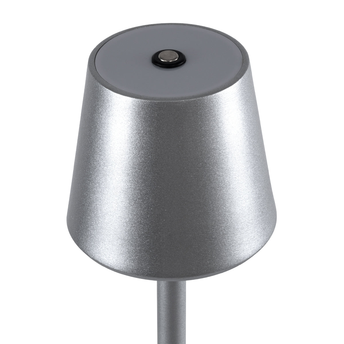 GloboStar® NEGA 60480 Μοντέρνο Επιδαπέδιο Φωτιστικό LED 2.2W 154lm 360° DC 5V Επαναφορτιζόμενο με Μπαταρία Li-ion 4000mAh - Διακόπτη Αφής - Θερμό Λευκό 2700K - Dimmable - D10 x H135cm - Ασημί - ledmania.gr